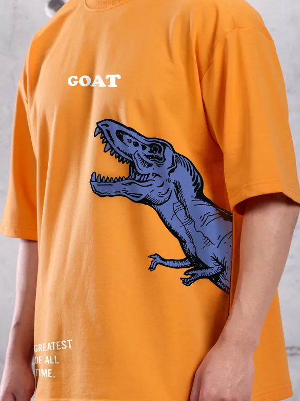 G.O.A.T Printed Oversized T-Shirt For Men