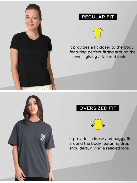 Good Times Printed Oversized T-shirt for Women