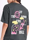 Good Times Printed Oversized T-shirt for Women