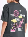 Good Times Printed Oversized T-shirt for Women