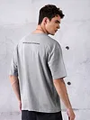 Grey Flap Pocket Oversized T-shirt for Men