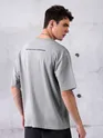 Grey Flap Pocket Oversized T-shirt for Men