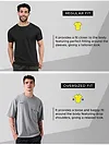 Grey Flap Pocket Oversized T-shirt for Men