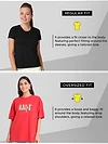 Happy Printed Oversized T-shirt for Women