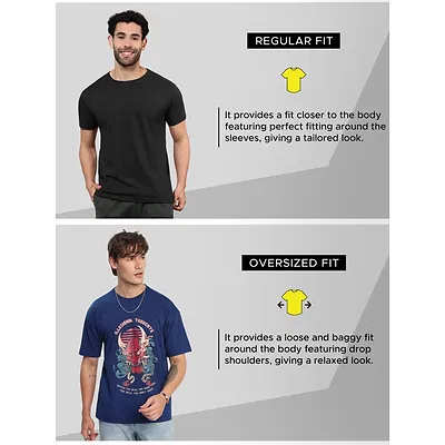 Illusional Thoughts Printed Oversized T-shirt for Men