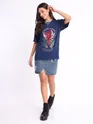 Illusional Thoughts Printed Oversized T-shirt for Women