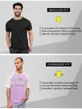 Lavender Raglan Oversized T-shirt for Men