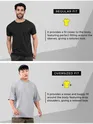 Light Grey Plain Oversized T-shirt for Men