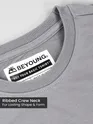 Light Grey Plain Oversized T-shirt for Men