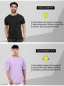 Lilac Zip Sleeved Oversized T-shirt for Men