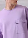 Lilac Flap Pocket Oversized T-shirt for Men