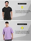 Lilac Plain Oversized T-shirt for Men