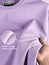 Lilac Plain Oversized T-shirt for Men