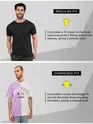 Lilac-White Color Block Oversized T-shirt for Men