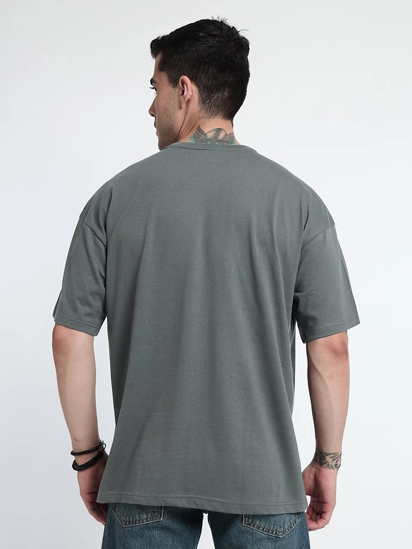 Machines of Love Printed Oversized T-shirt for Men
