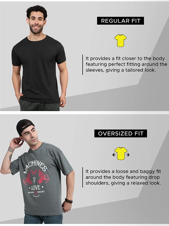 Machines of Love Printed Oversized T-shirt for Men