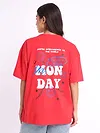 Monday Printed Oversized T-shirt for Women