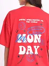 Monday Printed Oversized T-shirt for Women