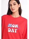 Monday Printed Oversized T-shirt for Women