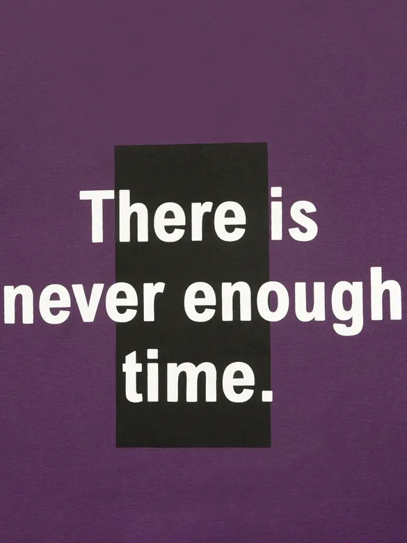 Motivational Violet Printed Oversized T-shirt for men