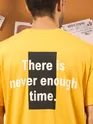 Motivational Yellow Printed Oversized T-shirt for men