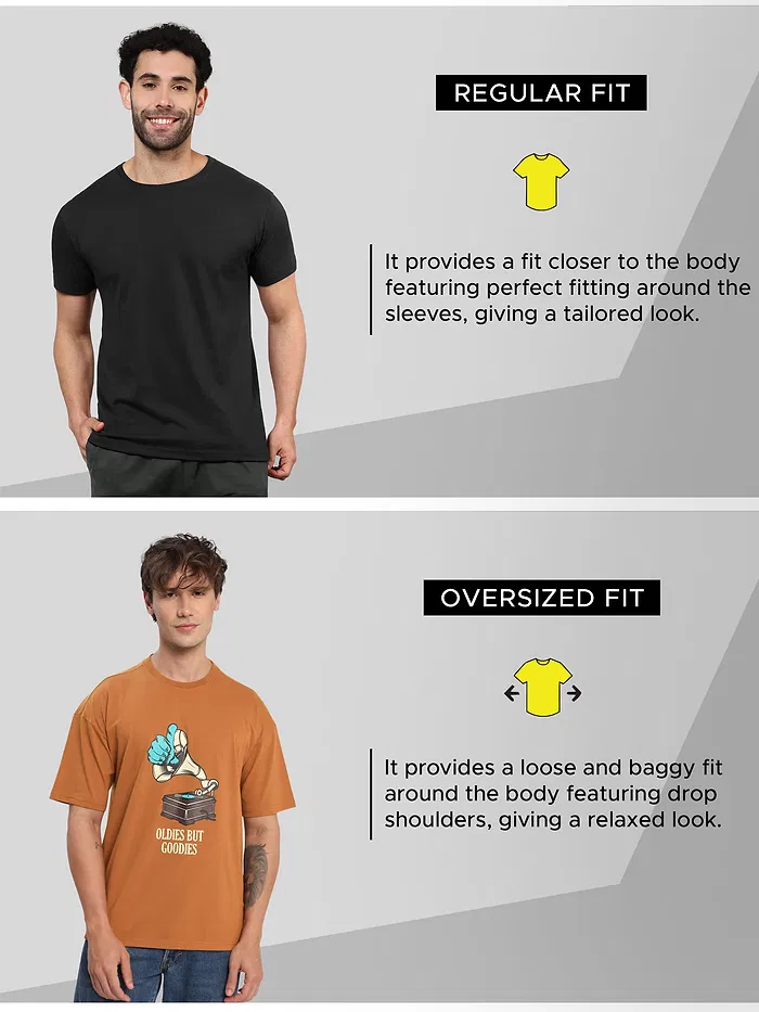 Oldies But Printed Oversized T-shirt for Men