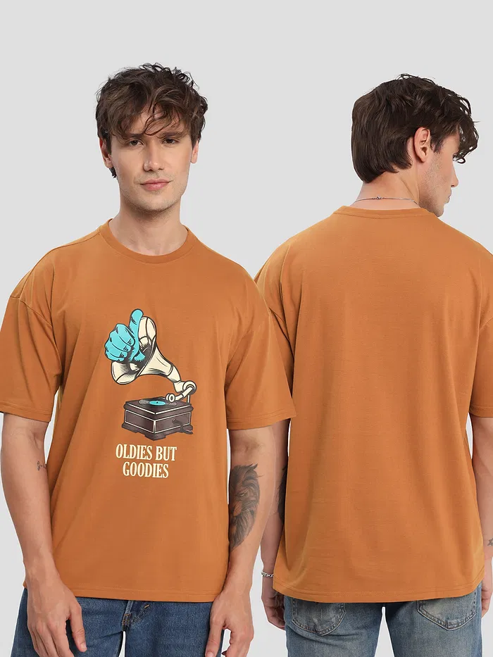 Oldies But Printed Oversized T-shirt for Men