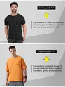 Orange Flap Pocket Oversized T-shirt for Men