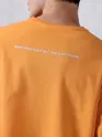 Orange Flap Pocket Oversized T-shirt for Men