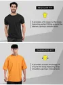 Flame Orange Plain Oversized T-shirt for Men
