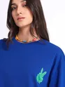 Peace Love Printed Oversized T-shirt for Women