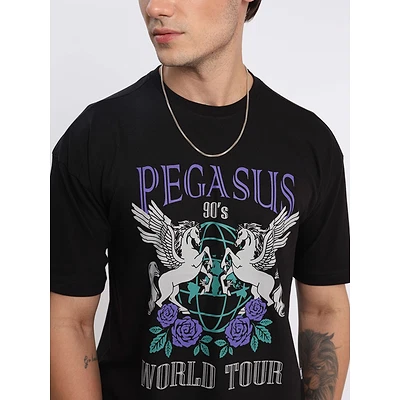Pegasus Printed Oversized T-shirt for Men
