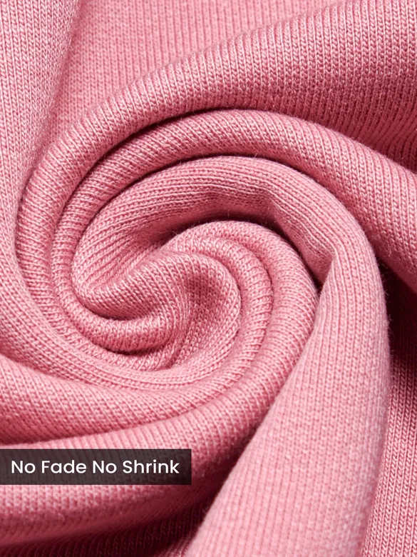Pink Plain Oversized T-shirt for Men