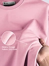 Pink Plain Oversized T-shirt for Men