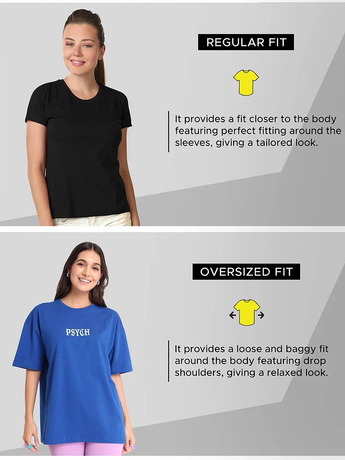 Psych Printed Oversized T-shirt for Women