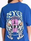 Psych Printed Oversized T-shirt for Women