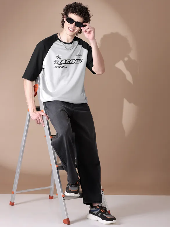 Racing Raglan Oversized T-shirt for Men
