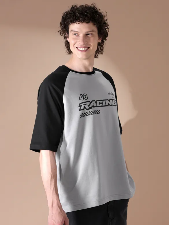 Racing Raglan Oversized T-shirt for Men