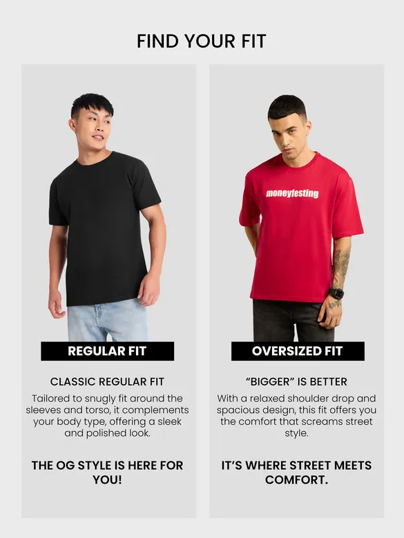 Red Moneyfesting Oversized T-Shirt