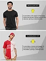 Red-White Color Block Oversized T-shirt for Men