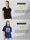 Save the Planet Printed Oversized T-shirt for Women