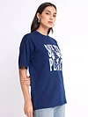 Save the Planet Printed Oversized T-shirt for Women