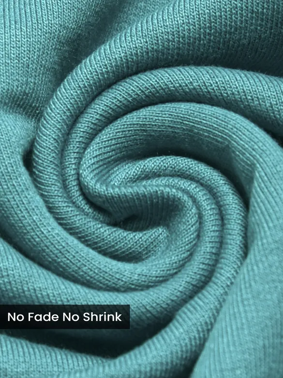 Sea Green Plain Oversized T-shirt for Men