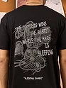 Sleeping Rabbit Printed Black Oversized T-shirt for Men