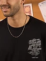 Sleeping Rabbit Printed Black Oversized T-shirt for Men
