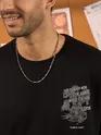 Sleeping Rabbit Printed Black Oversized T-shirt for Men