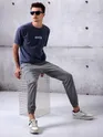 Steel Blue Acid Wash Oversized T-Shirt for Men