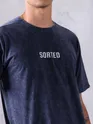 Steel Blue Acid Wash Oversized T-Shirt for Men
