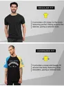 Superior Black Color Block Oversized T-shirt for Men