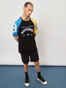 Superior Black Color Block Oversized T-shirt for Men